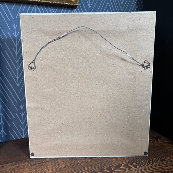 Vintage 3D Santa with Reindeer Framed Christmas Decor Textured Relief Wall Art - Picture 5 of 14